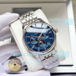 AAA cloned Omega De Ville watch blue dial moon phase automatic watch 